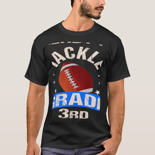 Ready To Tackle 3rd Grade Back To School Football T-shirt (Voorkant)
