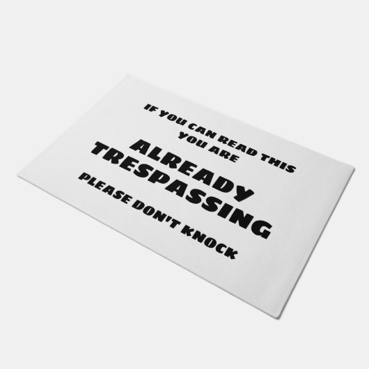 READY TRESPASSING VAN DE deurmat (Schuin)