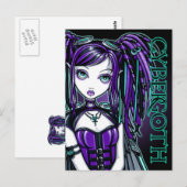 Reagan Cyber Gothic Radioactive Fairy Art Briefkaa Briefkaart (Voorkant / Achterkant)