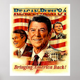 REAGAN FOR PRESIDENT  Campaign Adverteren Poster