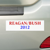 REAGAN/STRUIK , 2012 BUMPERSTICKER (Op auto)