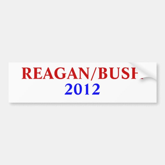 REAGAN/STRUIK , 2012 BUMPERSTICKER (Voorkant)