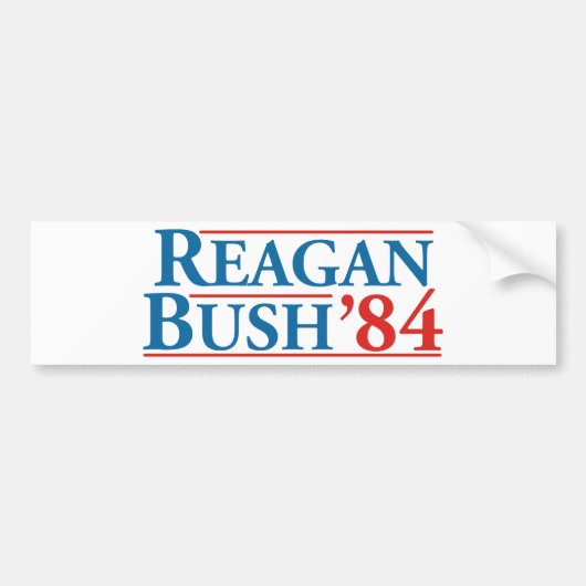 Reagan Struik '84 Bumpersticker (Voorkant)