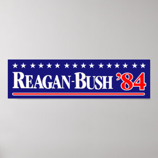 Reagan Struik 84 Bumpersticker Poster