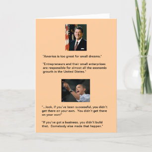 Reagan tegenover Obama Kaart