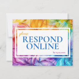 Reageer online Eetherische Bloom RSVP kaart