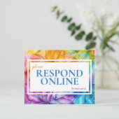 Reageer online Eetherische Bloom RSVP kaart (Staand voorkant)