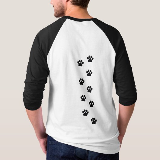 Reageren op antwoordapparaten Pawprint T-shirt (Achterkant)