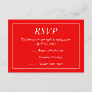Reageren op rode en witte gebeurtenissen, RSVP- of RSVP Kaartje