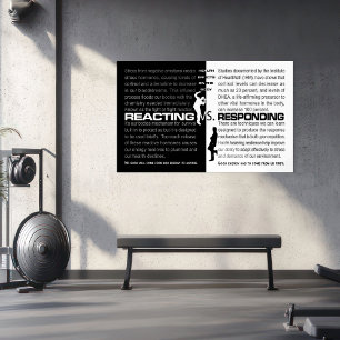 Reageren vs. reageren – Grafisch Poster in staat s