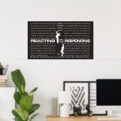 Reageren VS responsief Poster (Thuiskantoor)