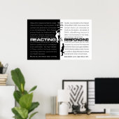 Réagir contre répondre - Empower Graphics Poster (Bureau à domicile)