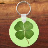 Real 4 Leaf Clover Shamrock Sleutelhanger (Voorkant)