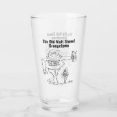Real Ale of Micro Pub Funny Cartoon Drink Glas (Achterkant)