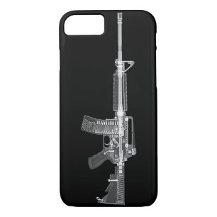 Real AR-15 CT SCAN UIT PISTOOL HOGE DETAIL X-RAY iPhone 8/7 Hoesje