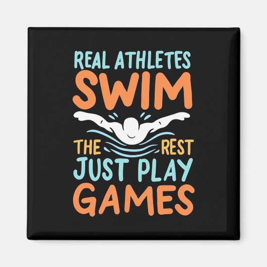 Real Athletes Swim Magneet (Voorkant)