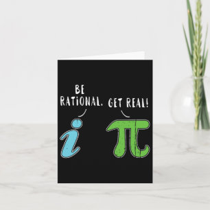 Real be Rational Funny Wiskunde Meme Wiskunde Nerd Kaart