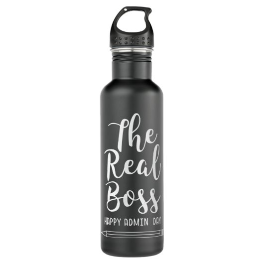 Real Boss - Happy Administrative Professionals Waterfles (Voorkant)