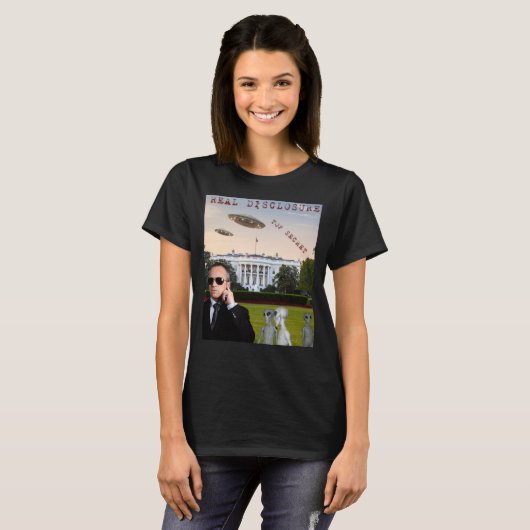 Real Disclosure, UFO's. Aliens, UAP's, Buitenruimt T-shirt (Voorkant volledig)