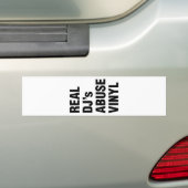 REAL DJ's ABUSE VINYL Bumpersticker (Op auto)