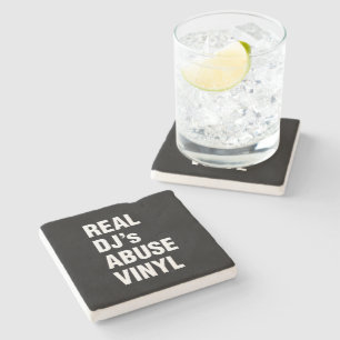 REAL DJ's ABUSE VINYL Stenen Onderzetter