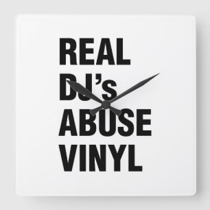 REAL DJ's ABUSE VINYL Vierkante Klok