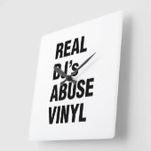 REAL DJ's ABUSE VINYL Vierkante Klok (Hoek)