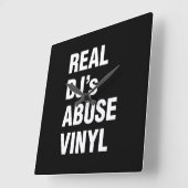 REAL DJ's ABUSE VINYL Vierkante Klok (Hoek)