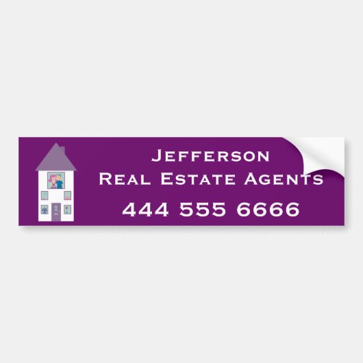 Real Estate Agent Adverteren Bumpersticker (Voorkant)