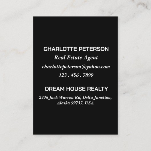 Real Estate Agent Farming Reference Kaart (Achterkant)