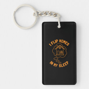 Real Estate Agent Flip Homes in Sleep Sleutelhanger