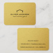 Real Estate Agent Gold Elite Visitekaartje (Voorkant / Achterkant)