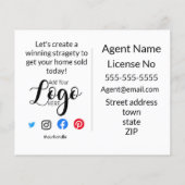 Real Estate Agent HALLO CARD cat Flyer (Achterkant)