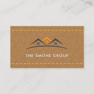 Real Estate Agent Homes Gesitteerd leder Visitekaartje
