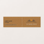 Real Estate Agent | Homes | Gesitteerd leder Visitekaartjes (Buitenkant ongevouwen)