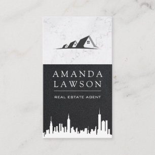 Real Estate Agent Leder Marmer Visitekaartje