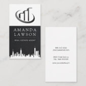 Real Estate Agent | Lederen Lux Executive Visitekaartje (Voorkant / Achterkant)