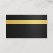 Real Estate Agent Metallic Black Gold  Visitekaartje (Achterkant)