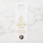 Real Estate Agent Open House Gold Key Flessenhanger (Voorkant)