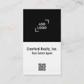 Real Estate Agent Photo Logo Simple Modern Realtor Visitekaartje (Achterkant)