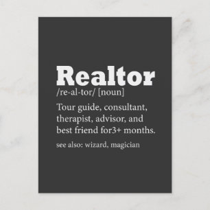 Real Estate Agent Realtor Funny Quote Briefkaart