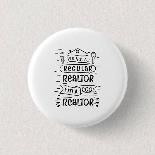Real Estate Agent Ronde Button 3,2 Cm (Voorkant)