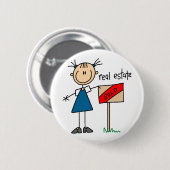 Real Estate Agent Ronde Button 5,7 Cm (Voorkant /achterkant)