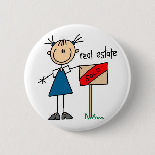 Real Estate Agent Ronde Button 5,7 Cm
