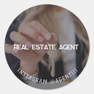Real Estate Agent Ronde Sticker