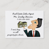 Real Estate Agent Salesman Visitekaartje (Achterkant)