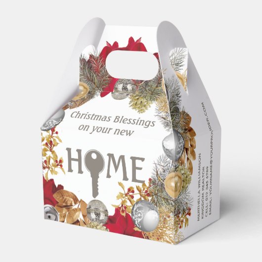 Real Estate Agent Sluiten Gift Kerstmis Bedankdoosjes (Voorkant Zijde)
