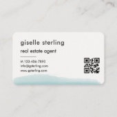 Real Estate Agent Watercolor QR Code Visitekaartje (Achterkant)