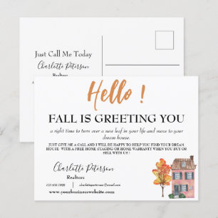 Real Estate Autumn Herfst Marketing Farming Briefkaart
