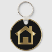Real Estate - Black & Gold Sleutelhanger (Voorkant)